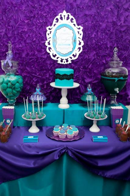 Purple and Teal 30th Birthday by A Touch of Style Events.