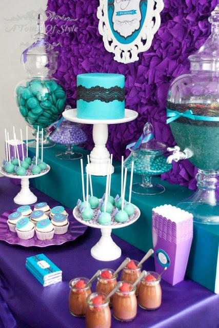 Purple and Teal 30th Birthday by A Touch of Style Events.