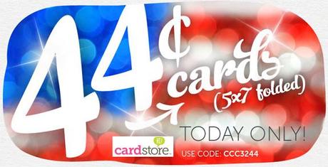 President's Day Sale! 44¢ Folded Cards at Cardstore! Valid 2/18/13 Only, Use Code: CCC3244, Shop Now!