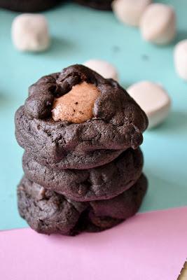 Triple Chocolate Marshmallow Cookies