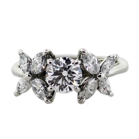 Tiffany & Co. Platinum and Diamond Victoria Collection Ring, tiffany engagement ring pre owned