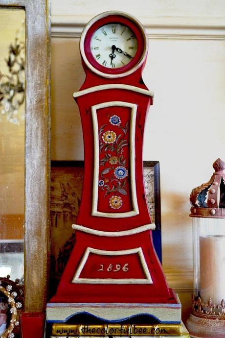repainted and antique Mora clock