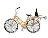 Halloween Card - Witch Bike - rachelink Halloween Card - Witch Bike - rachelink