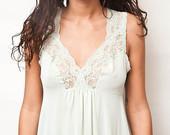 Floor Length Soft Mint Slip Dress - slowfax Floor Length Soft Mint Slip Dress - slowfax