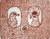 He and She - original etching - GrazvydaArt He and She - original etching - GrazvydaArt