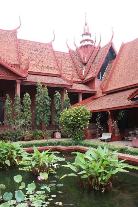 In the courtyard of the National Museum of Cambodia