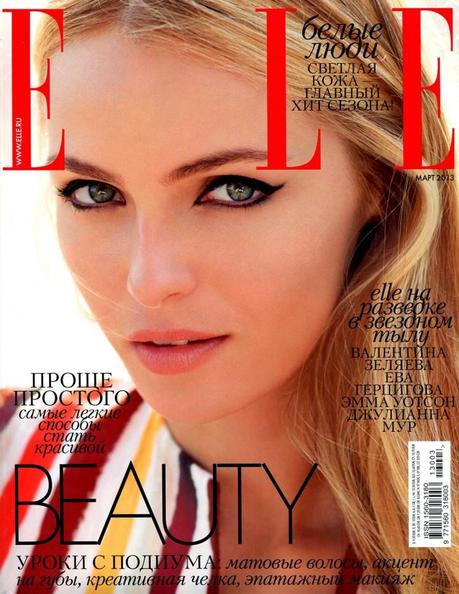 Covers- Valentina Zeliaeva by Kayt Jones for Elle Russia March 2013 2