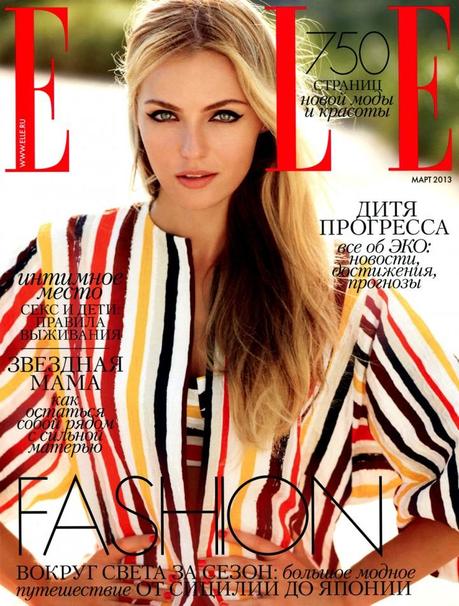 Covers- Valentina Zeliaeva by Kayt Jones for Elle Russia March 2013