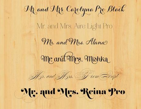 Fresh Wedding Fonts for 2013