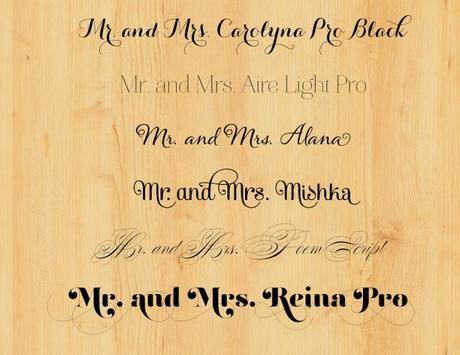 Fresh Wedding Fonts for 2013 Fresh Wedding Fonts for 2013