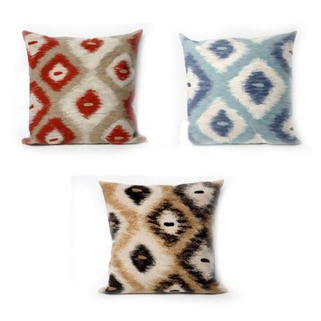 A Chat with Designer Liora Manné Ikat Diamonds Pillows by Liora Manne