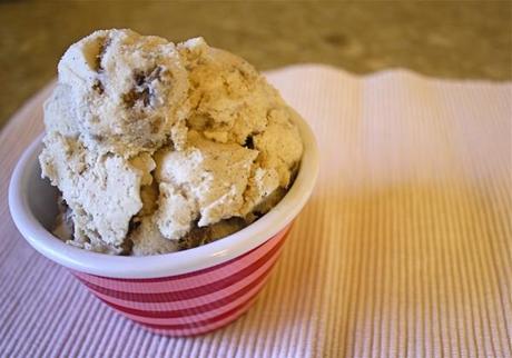 Banana Ice Cream with Peanut Butter Chocolate Chip Cookie Dough