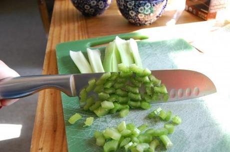 chopped celery