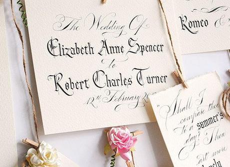 calligrapher for weddings in the UK