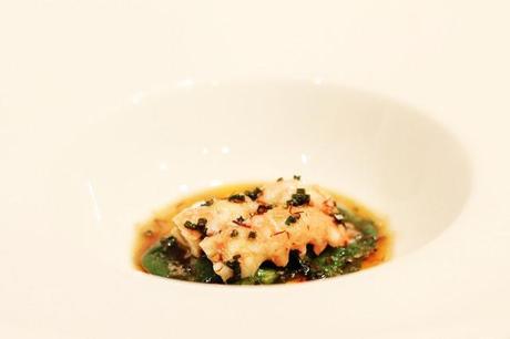Langoustines in chili butter and spinach # 63