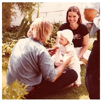 Meeting my uncle for the first time {yes, that's me}. Image: laurafreberg.com