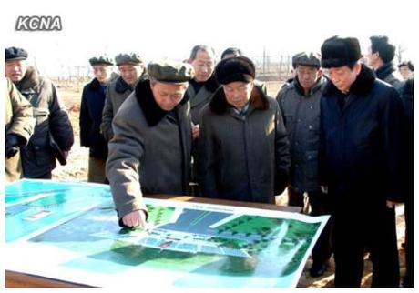 DPRK Premier Choe Yong Rim (2nd R) is briefed about the construction of the KPA Cemetery of Fallen Fighters (Photo: KCNA)