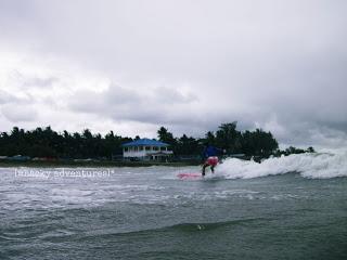 Whacky Photo: Surfing at Northshore Cebu. Hecksyeah!
