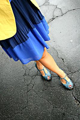 A Pop of Yellow on a Rainy Day in Baltimore