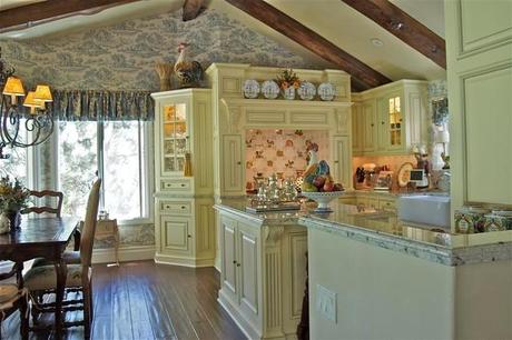 Lake Arrowhead Country French Kitchen traditional kitchen