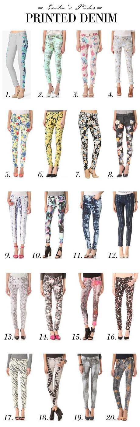 PRINTED DENIM 10 Looks, 20 Picks