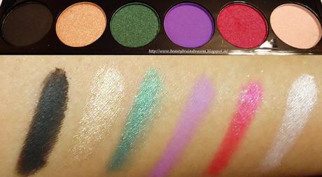 MUA Glamour Nights Palette Swatches