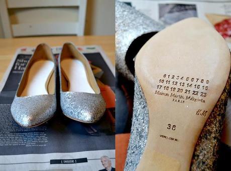 shoes, designer, in style, maison martin margiela, glitter, fleur d'elise