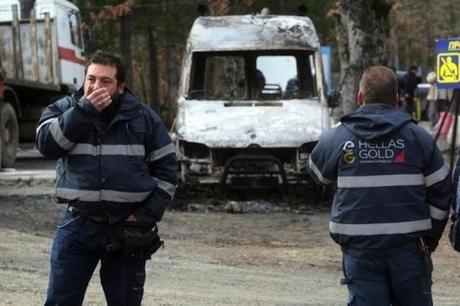 A Gang of Greek Activists Torched the Skouries Gold Mine