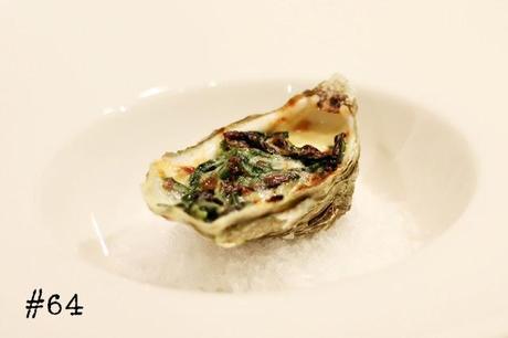 Gratinated oyster with spinach and parmesan # 64