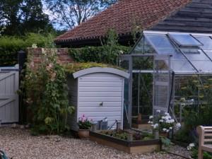 waterbutt with sedum roof