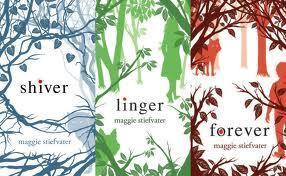 The books in the Shiver Trilogy. They so pretty.