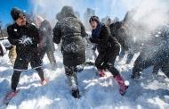 Snow Ball Fight Boston Common