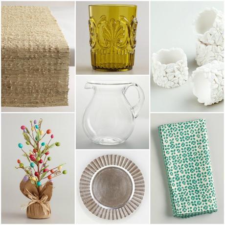 NookAndSea-World-Market-Easter-Decor-Decorating-For-Chartreuse-Cup-Tumbler-Vintage-Green-Yellow-Woven-Table-Runner-Burlap-Natural-Fiber-Fabric-Neutral-White-Napkin-Rings-Floral-Flowers-Egg-Tree-Centerpiece-Silver-Plate-Charger-Teal-Printed-Patterened