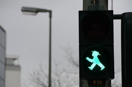 Ampelmännchen- the little green man crossing symbol, which originated from East Berlin