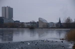 one of several rectangular lakes in Copenhagen