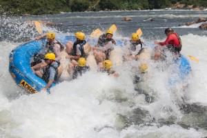White water rafting on the Nile river Uganda - ‘Sideways shimmy’