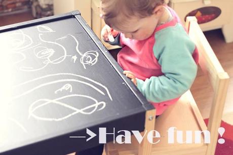 chalkboard table DIY.of course. chalkboard paint is nearl...