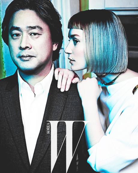 Mia Wasikowska & Park Chan Wook cover to W Korea, March 2013.