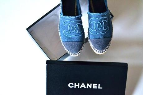 denim blue chanel espadrilles cc logo