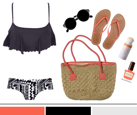 Scalloped Bikini + Tribal Boy Shorts...