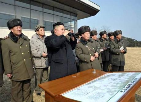 Kim Jong Un observes live artillery exercises by an undisclosed KPA unit (Photo: Rodong Sinmun)