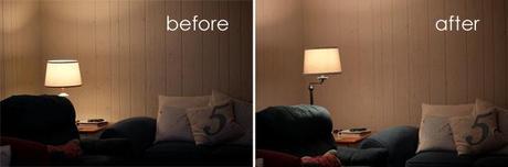 our family room mini-makeover with GE Reveal Light Bulbs #CBias #SocialFabric