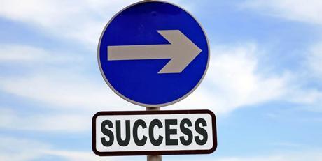 Conceptual sign of sucess in business and life