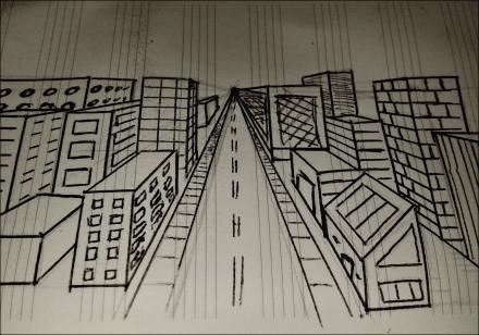 One Point Perspective Drawing - Civilization