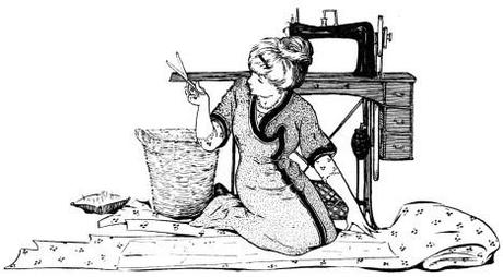 woman sewing