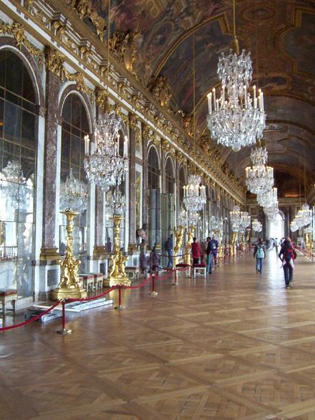 Hall of Mirrors, chandeliers - Palace of Versailles - France