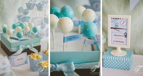 A Blue Owl Themed Party for a 1st Birthday by Little Dimple Designs