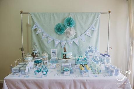 A Blue Owl Themed Party for a 1st Birthday by Little Dimple Designs