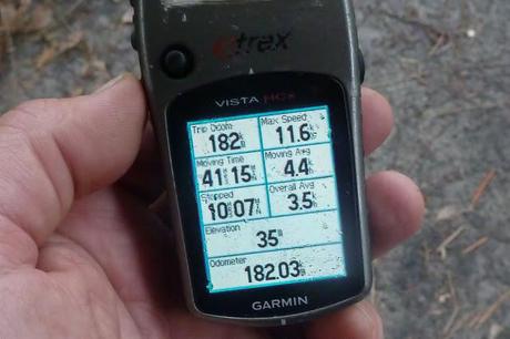 read out on garmin etrex vista hcx gps