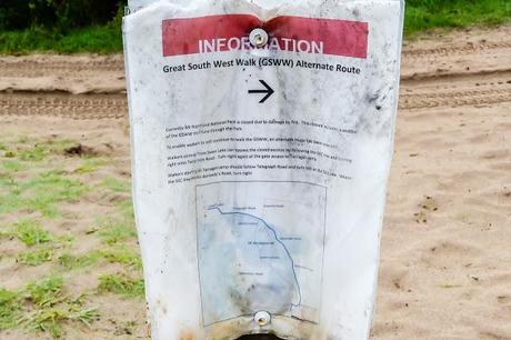 walking track closure sign